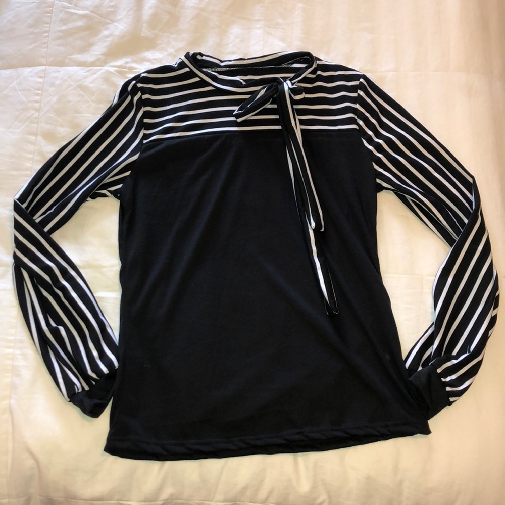 Black striped blouse